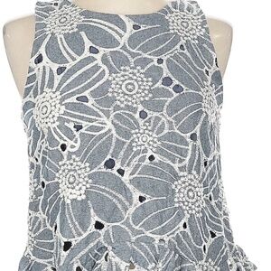 Anthropologie Gorgeous Sunday in Brooklyn Embroidered tank